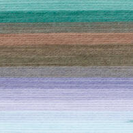 Color: Bowser mauve, charcoal, pewter, hyacinth, pale lilac, cool baby blue, light aqua blue, blue-green
